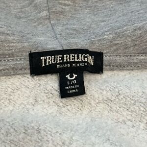True Religion Grey Zip Up Hoodie For Men
